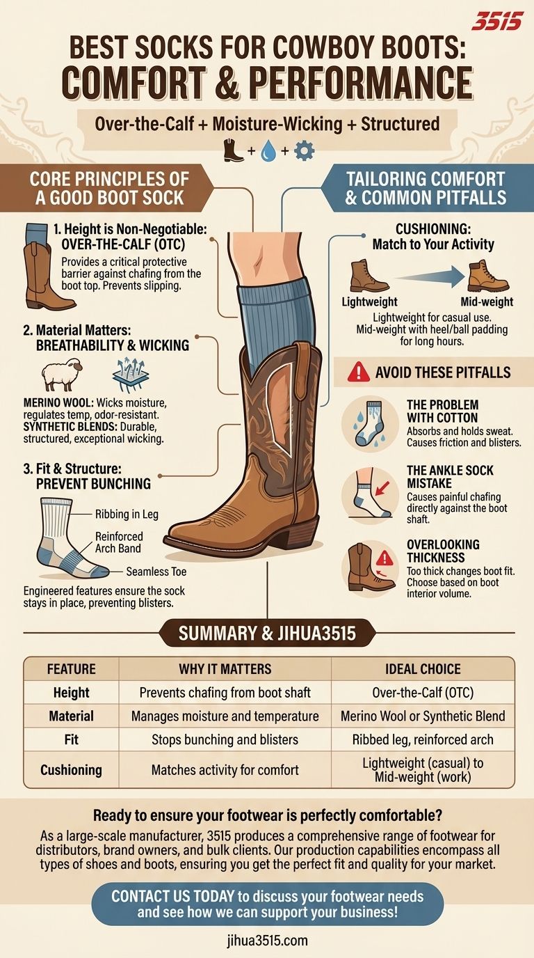 카우보이 부츠에 가장 잘 어울리는 양말은 무엇인가요? 편안함과 성능을 위한 궁극적인 가이드 시각적 가이드