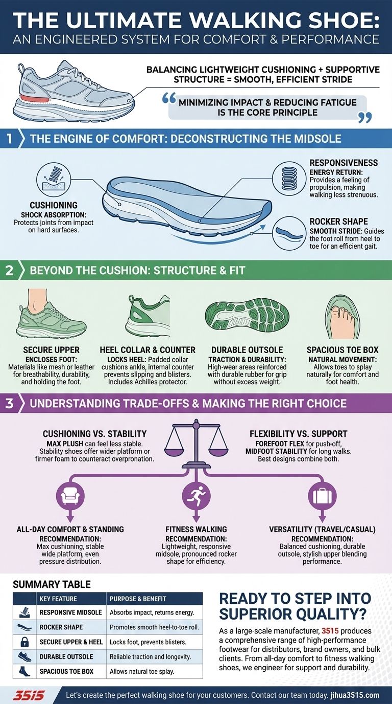Was sind die Merkmale des besten Allround-Walkingschuhs? Entdecken Sie die Technik hinter ultimativem Komfort Visuelle Anleitung