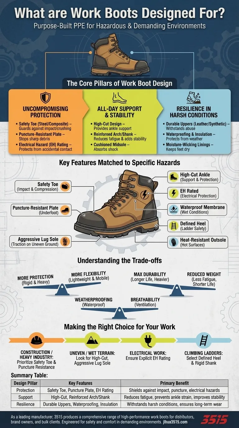 Wofür sind Arbeitsstiefel konzipiert? Ultimativer Schutz, Halt & Langlebigkeit Visuelle Anleitung