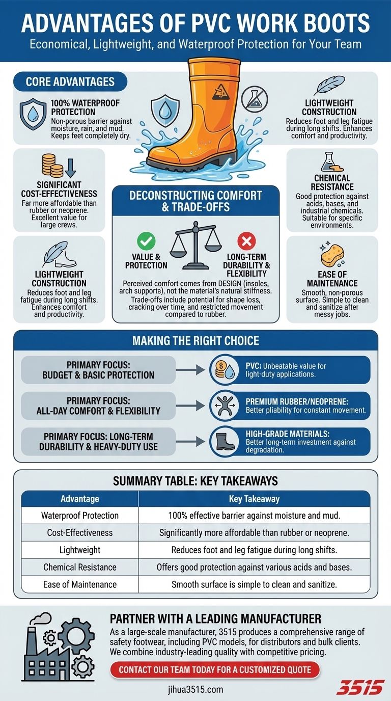 Quais são as vantagens das botas de trabalho de PVC? Obtenha proteção essencial a um custo menor Guia Visual