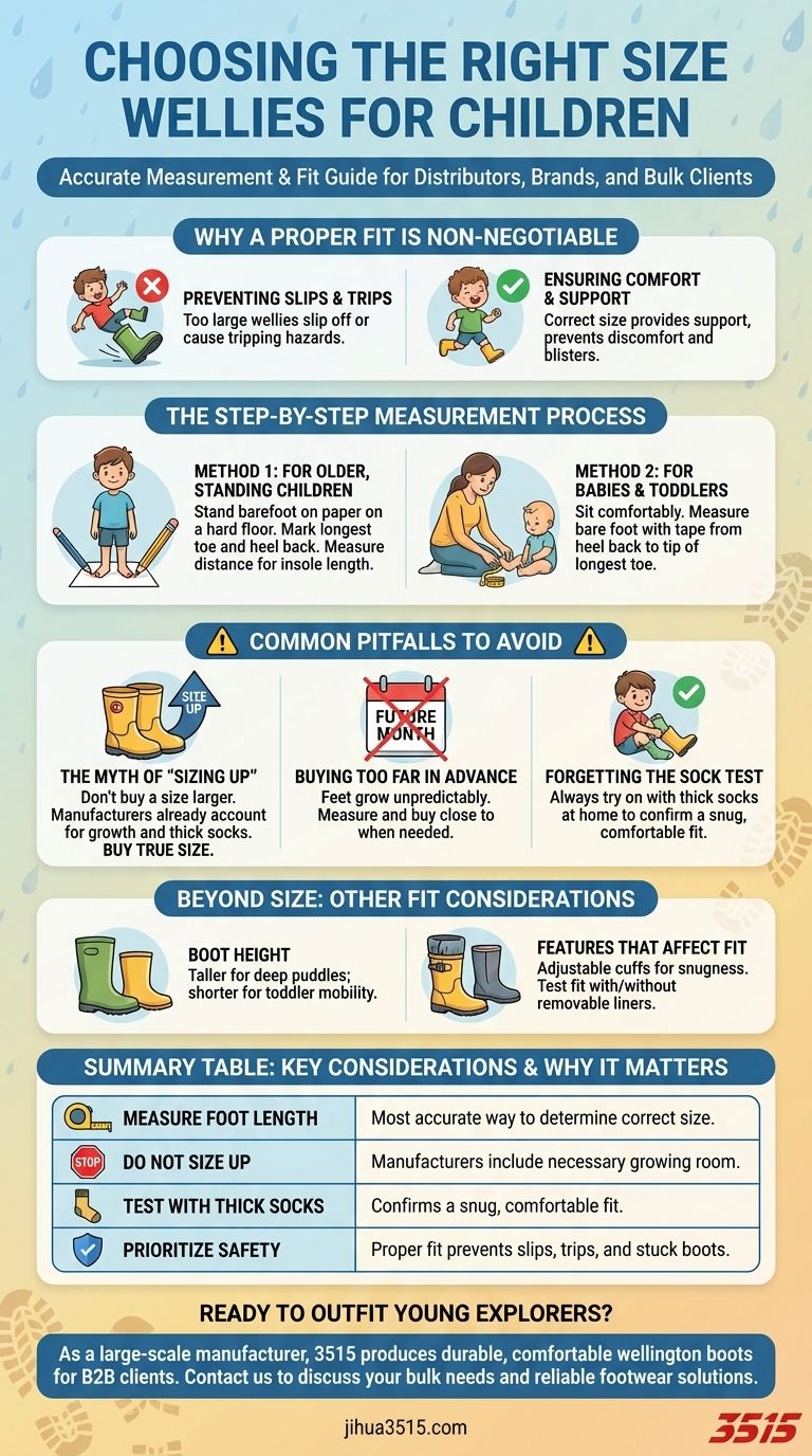 Каковы советы по выбору правильного размера резиновых сапог для ребенка? Обеспечьте безопасную и плотную посадку для игр на свежем воздухе Визуальное руководство