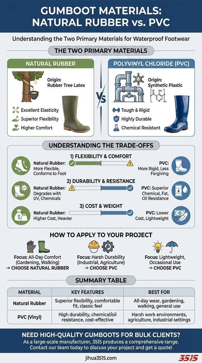 雨靴通常用什么材料制成？橡胶 vs. PVC 的耐用性与舒适性比较 图解指南