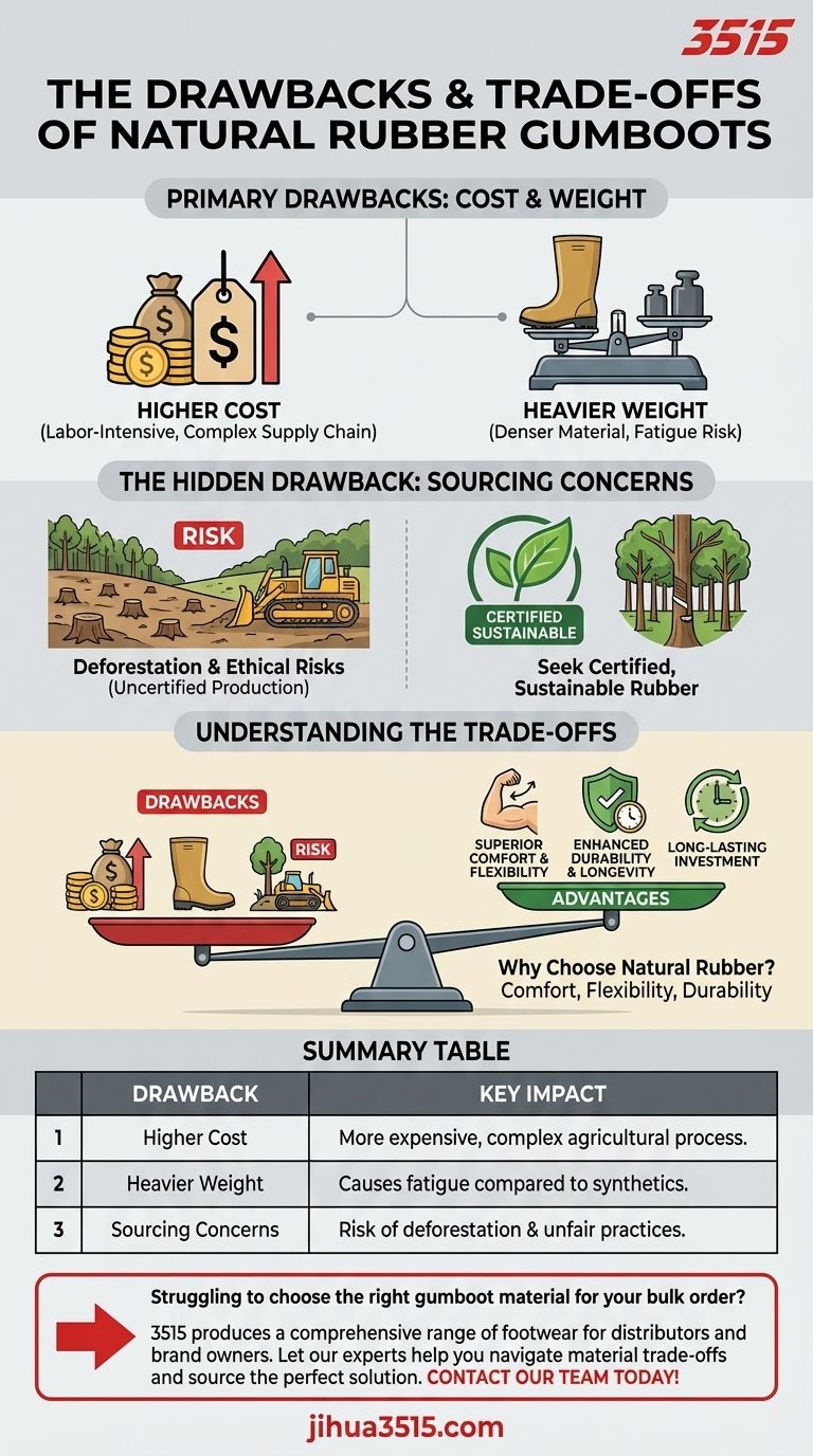 ¿Cuáles son los inconvenientes de las botas de agua de caucho natural? Ponderando los pros y los contras para sus necesidades Guía Visual