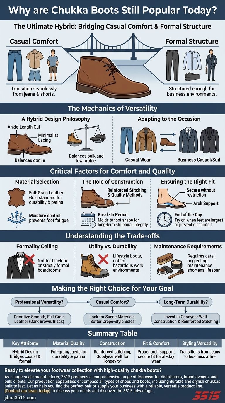 チャッカブーツが今日でも人気なのはなぜですか？モダンなスタイルと快適さを両立する究極のハイブリッド ビジュアルガイド