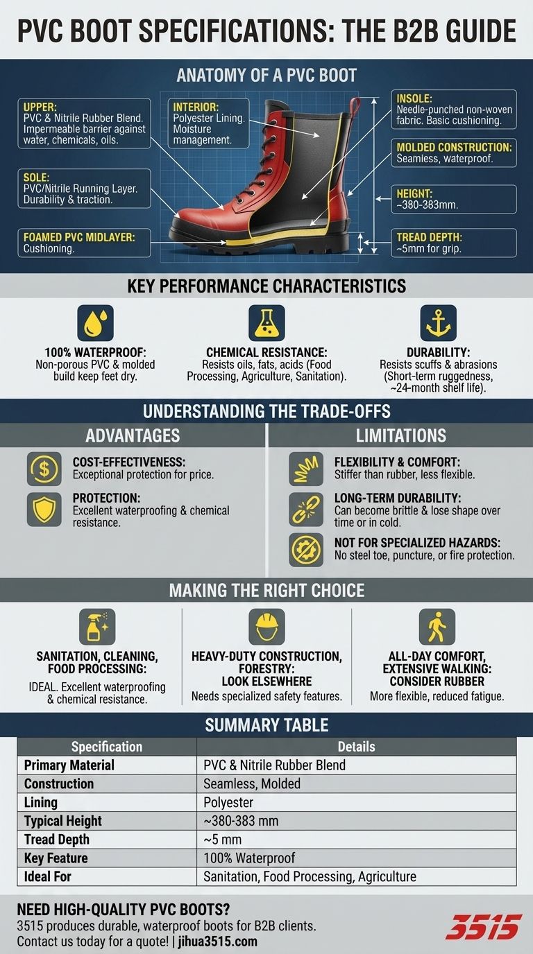 PVCブーツの仕様とは？素材、耐久性、性能に関するガイド ビジュアルガイド