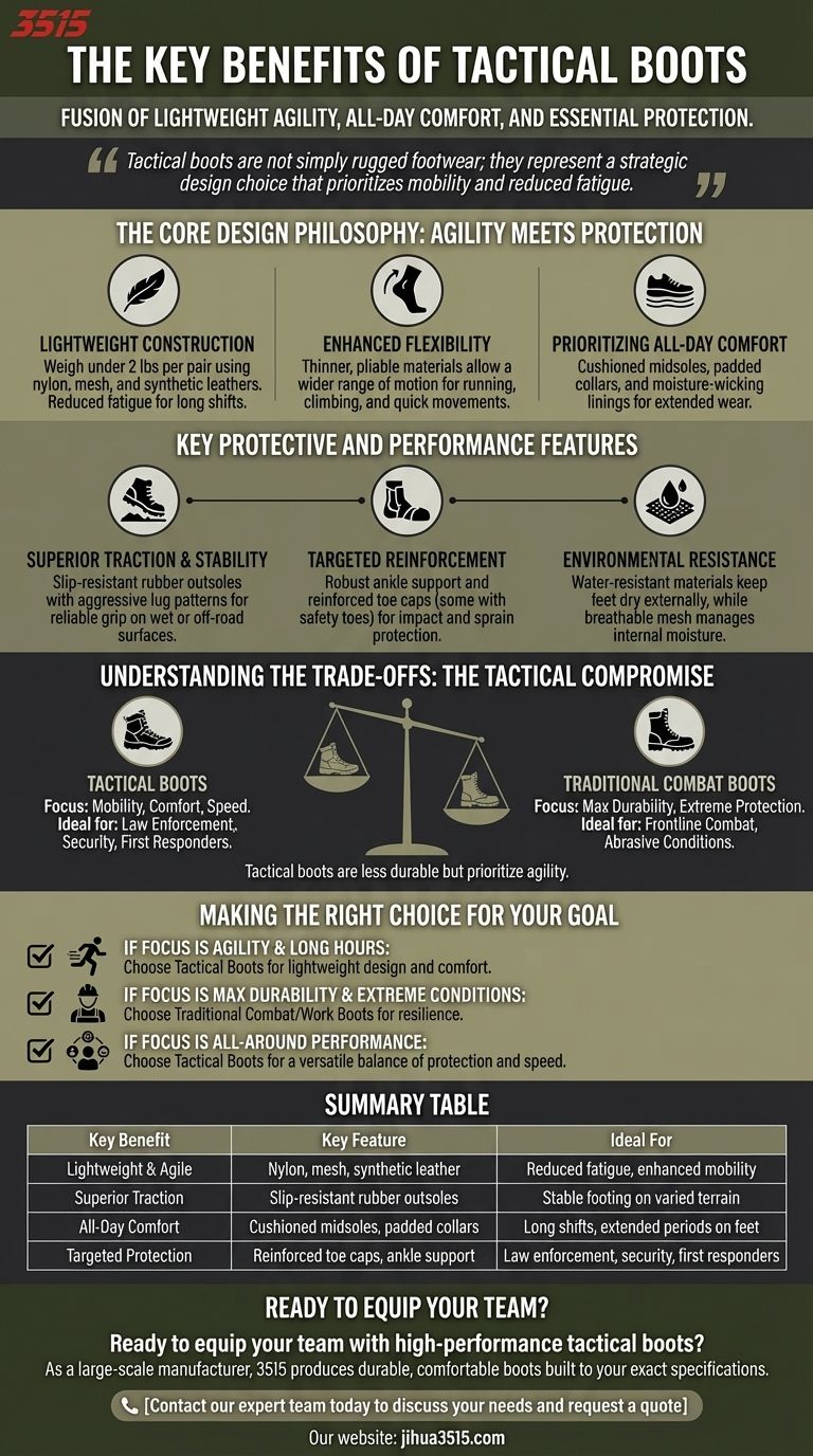 タクティカルブーツの主な利点は何ですか？優れた機動性と一日中快適な履き心地を実現 ビジュアルガイド