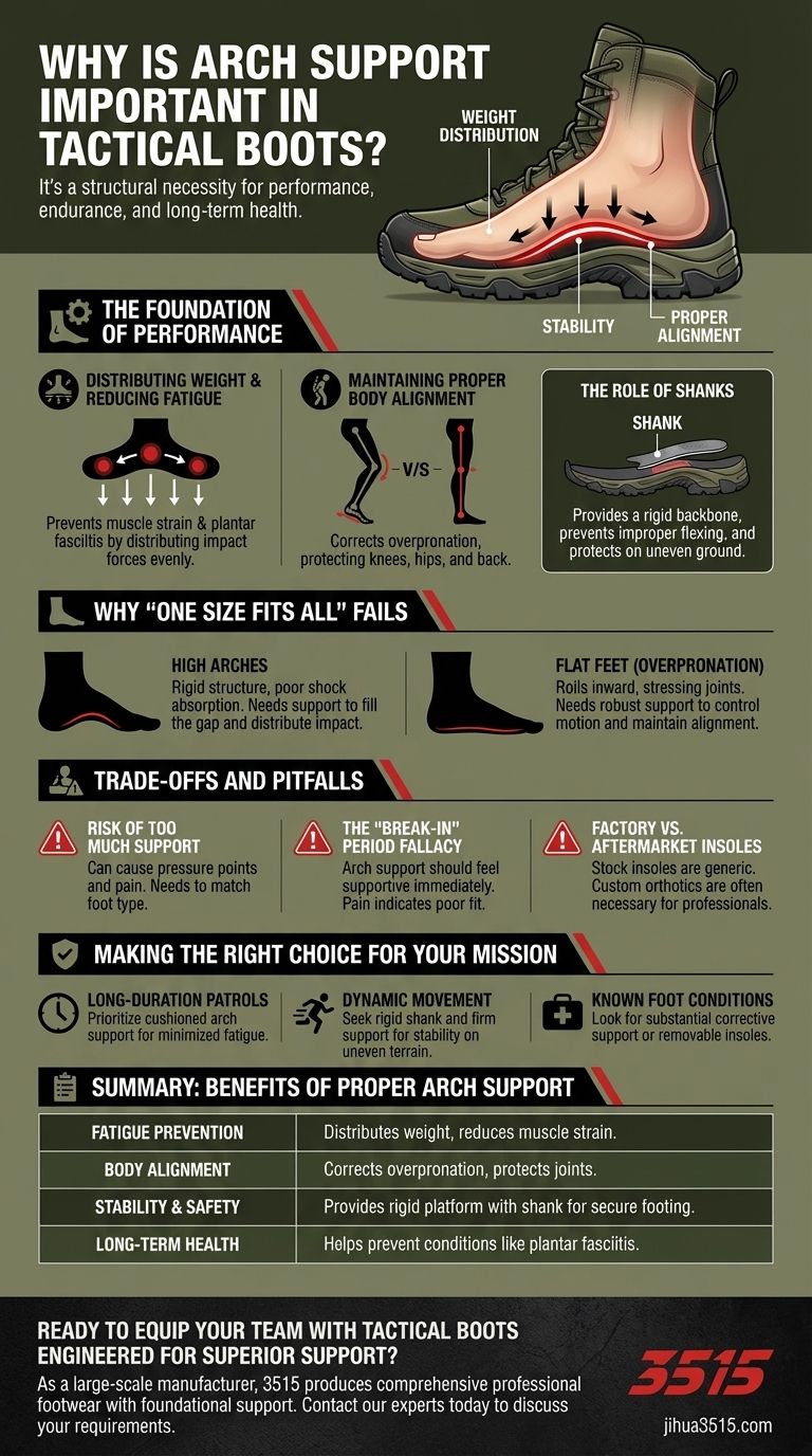 ¿Por qué es importante el soporte del arco en las botas tácticas? Es la base del rendimiento y la seguridad. Guía Visual
