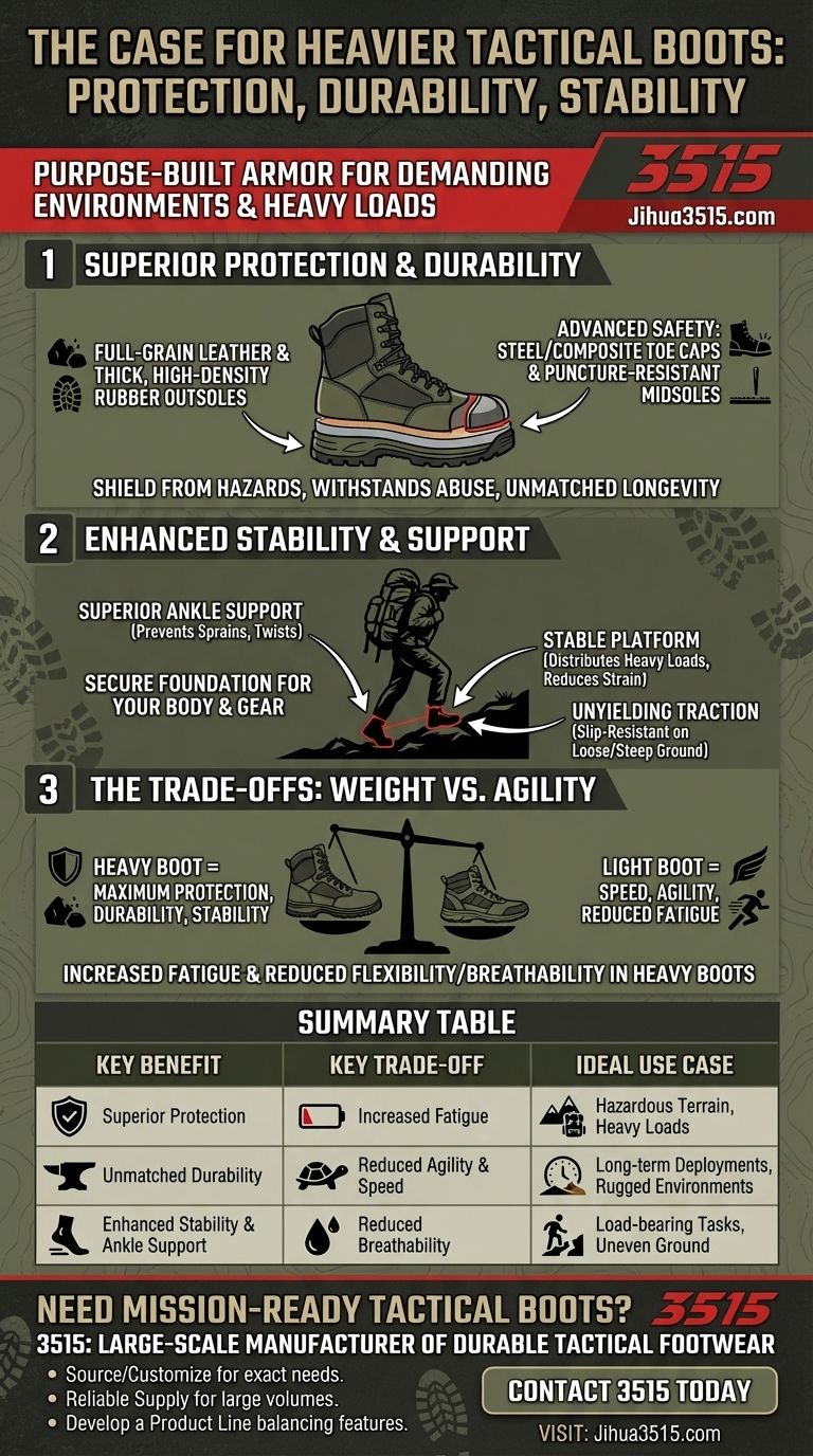 ¿Cuáles son los beneficios de las botas tácticas más pesadas? Protección y durabilidad superiores para misiones exigentes Guía Visual
