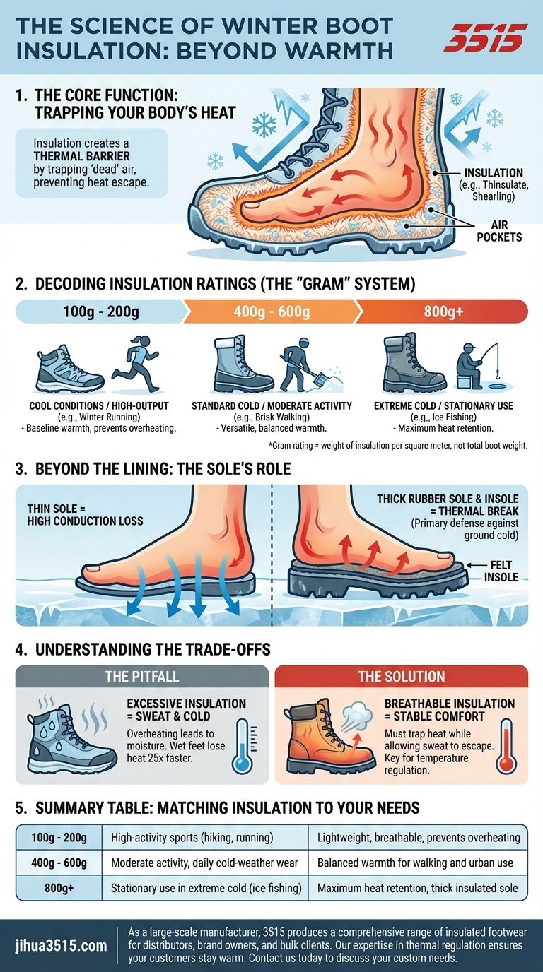 Quel rôle joue l'isolation dans les bottes d'hiver ? Gardez vos pieds au chaud et à l'aise dans toutes les conditions. Guide Visuel