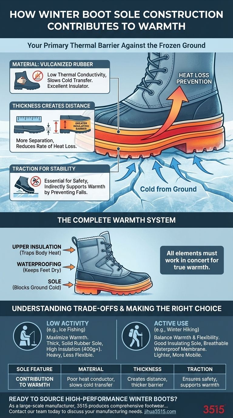 冬用ブーツのソール構造は、どのように暖かさに貢献しますか？ 一日中快適に過ごすための鍵 ビジュアルガイド
