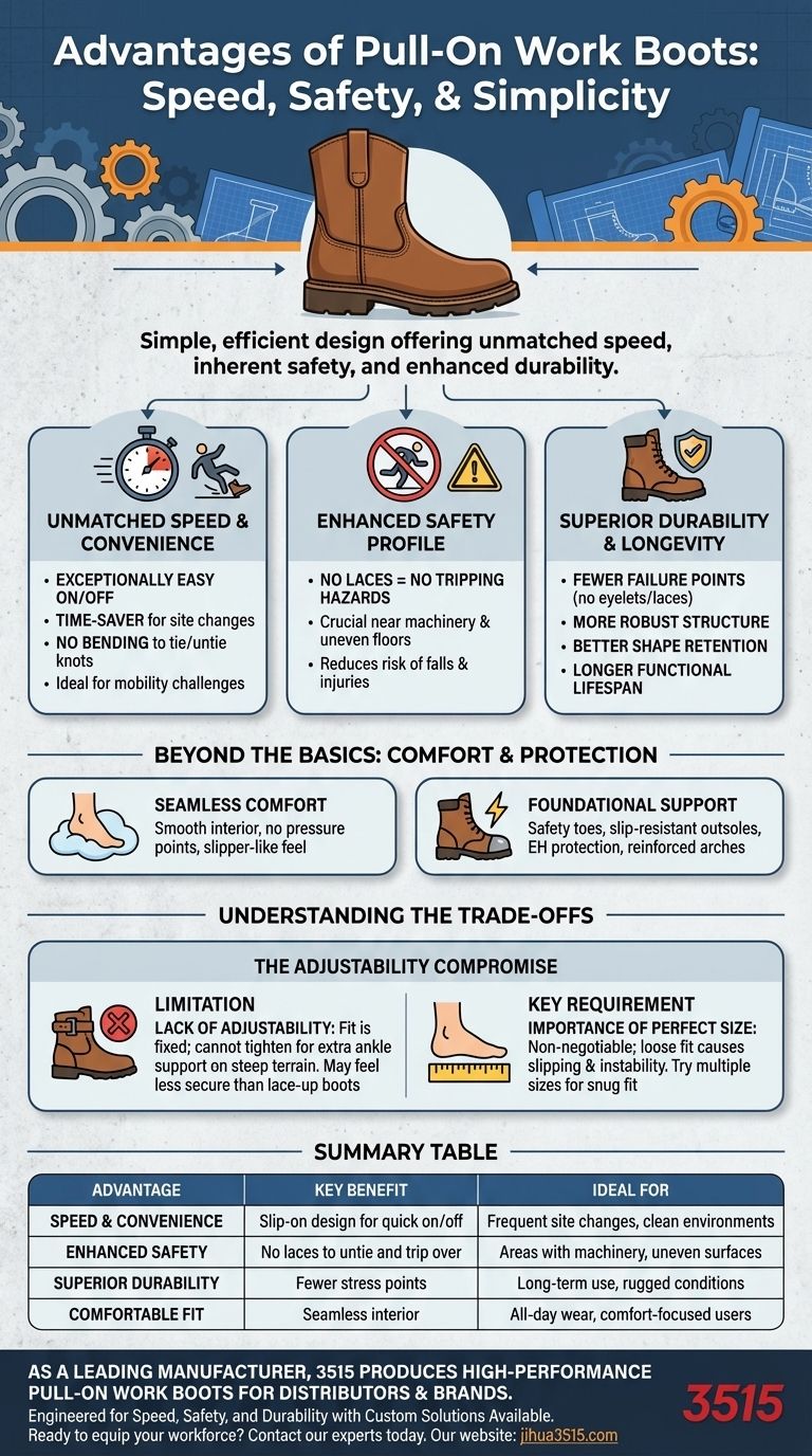 Was sind die Hauptvorteile von Schlupf-Arbeitsstiefeln? Geschwindigkeit, Sicherheit & Haltbarkeit freischalten Visuelle Anleitung