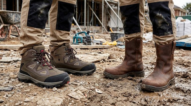 ما هي العوامل التي يجب مراعاتها عند الاختيار بين أحذية العمل سهلة الارتداء والأحذية برباط؟ دليل السلامة والراحة