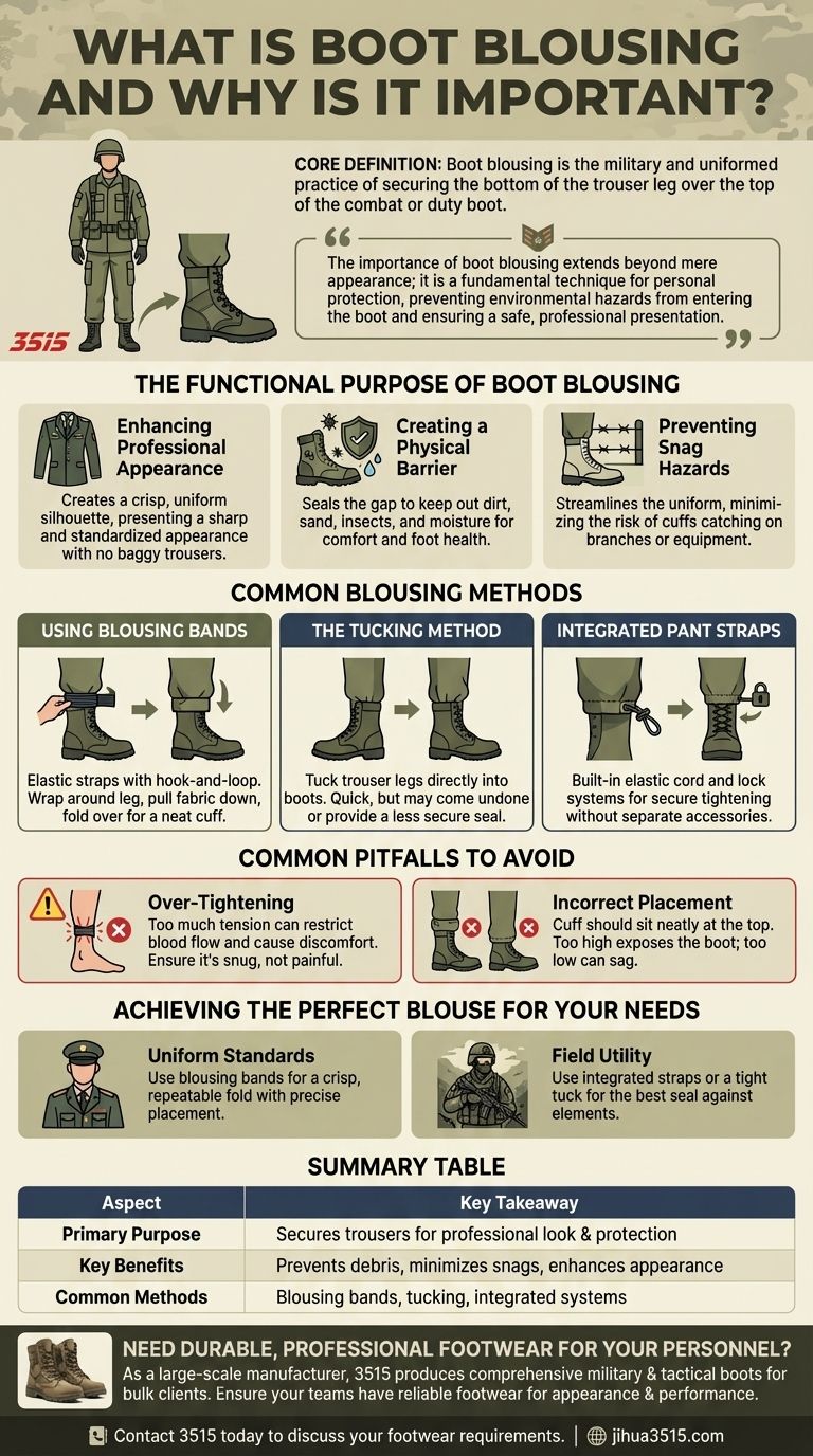 ¿Qué es el ajuste de botas y por qué es importante? Domina esta habilidad esencial de uniforme Guía Visual