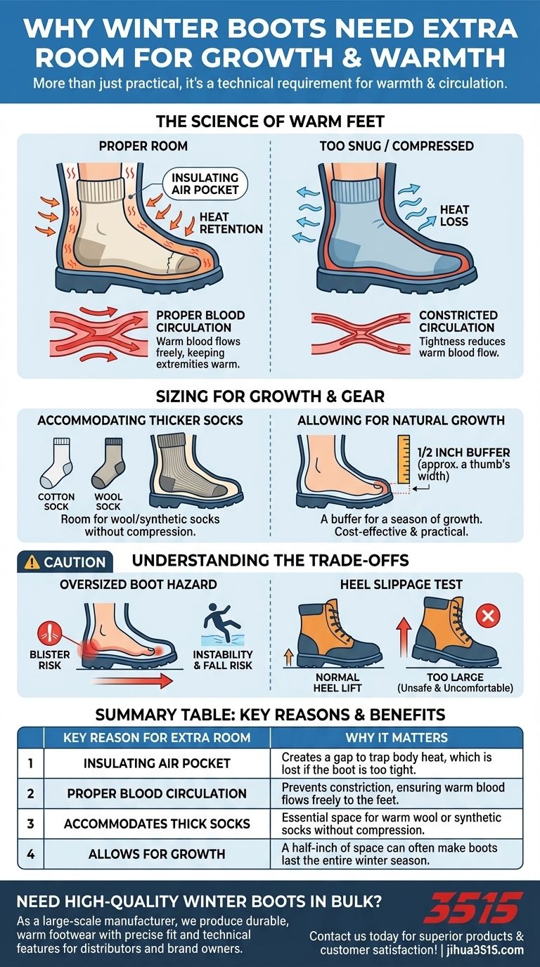 为什么建议购买稍大一些的儿童冬靴？确保一整季的保暖与合脚 图解指南