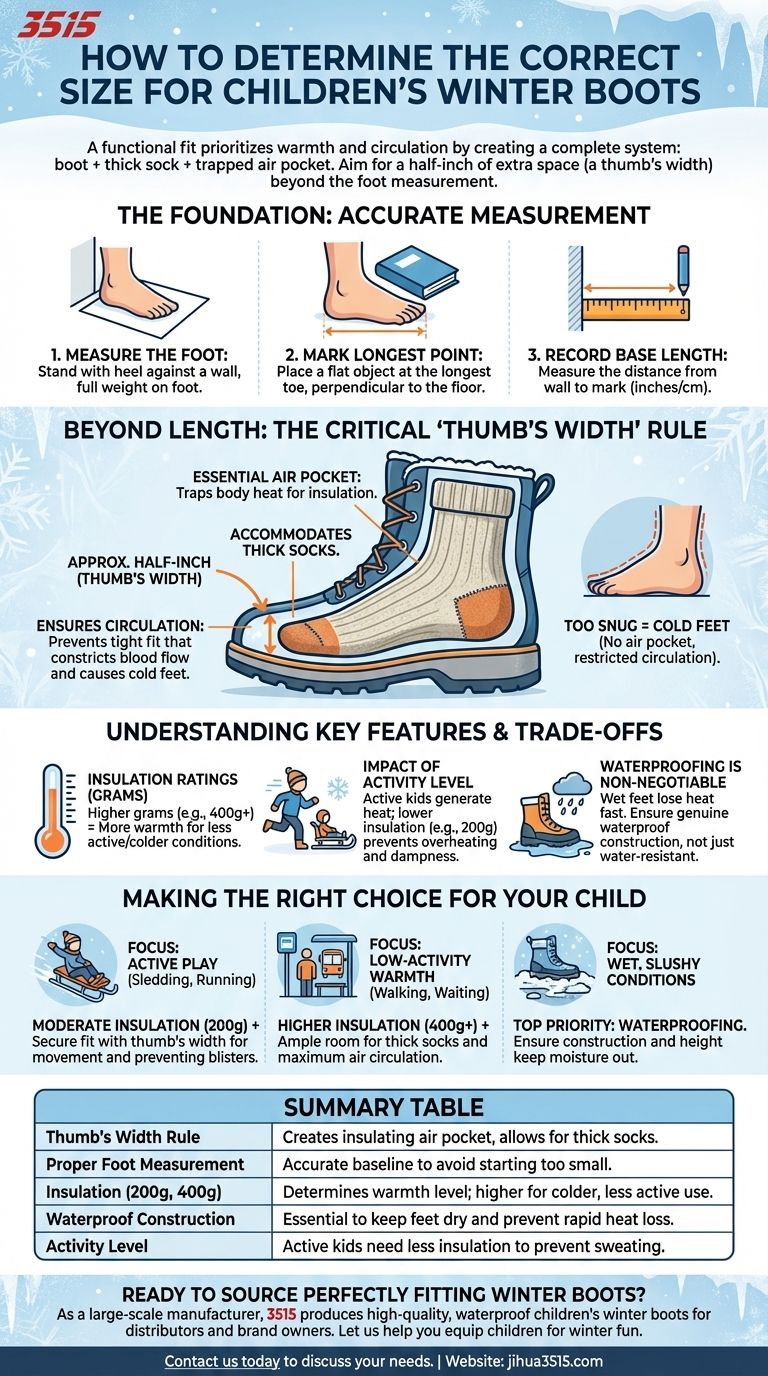 如何确定儿童冬靴的正确尺码？确保保暖舒适，合身完美 图解指南