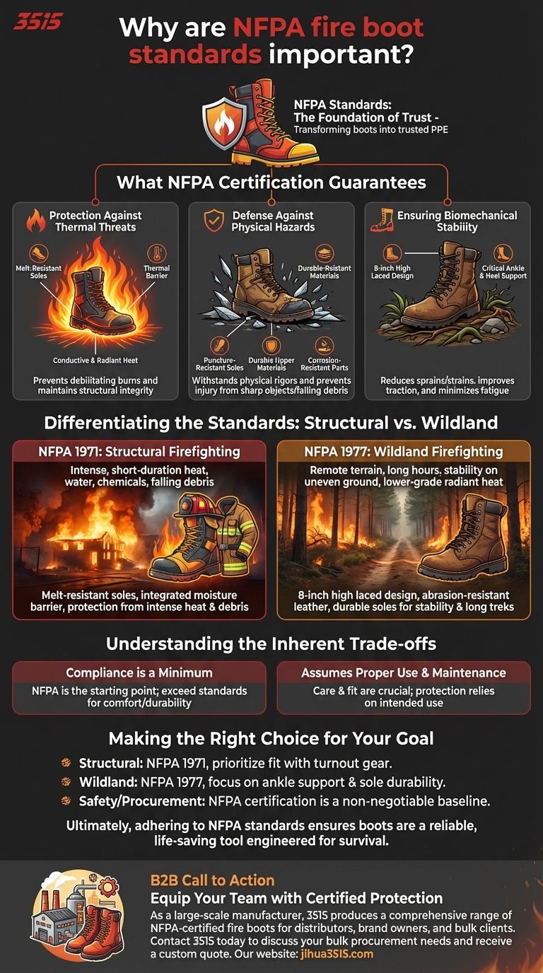 ¿Por qué son importantes las normas NFPA para las botas de bombero? Garantizando una protección que salva vidas para los bomberos Guía Visual