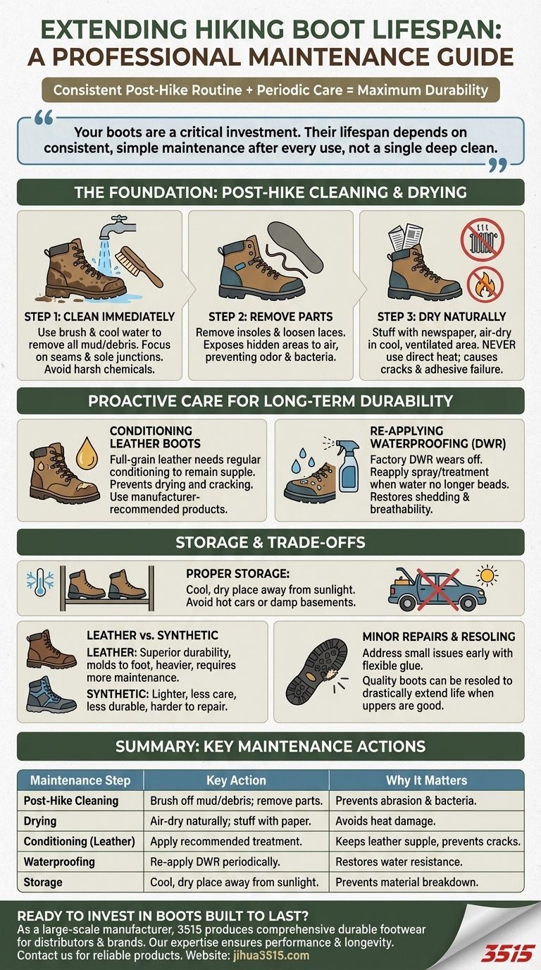 Come devono essere mantenuti gli scarponi da trekking per prolungarne la durata? Una guida alla cura costante Guida Visiva