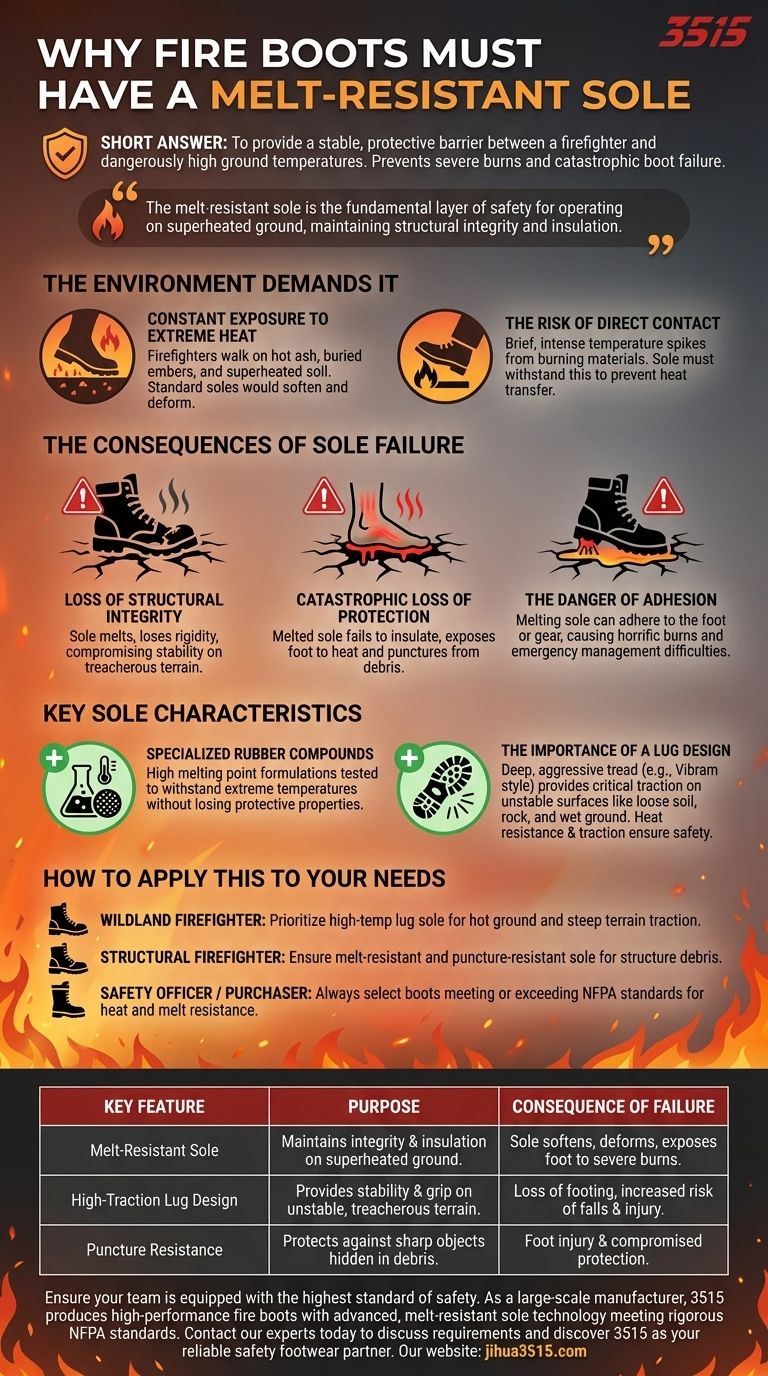 Pourquoi les bottes de pompier doivent-elles avoir une semelle résistante à la fusion ? Assurer une sécurité sans compromis dans des conditions de chaleur extrême Guide Visuel