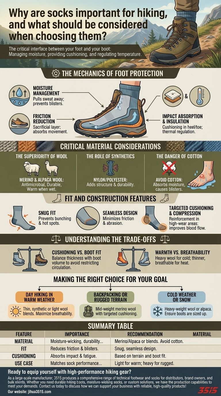 ハイキングに靴下はなぜ重要なのか、また選ぶ際に考慮すべき点は何か？足の快適さと安全のための究極ガイド ビジュアルガイド