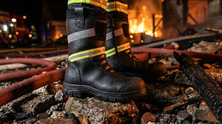 消防ブーツにおいて、丈の高さはなぜ重要な要素となるのでしょうか?足首の安定性と転倒防止の鍵