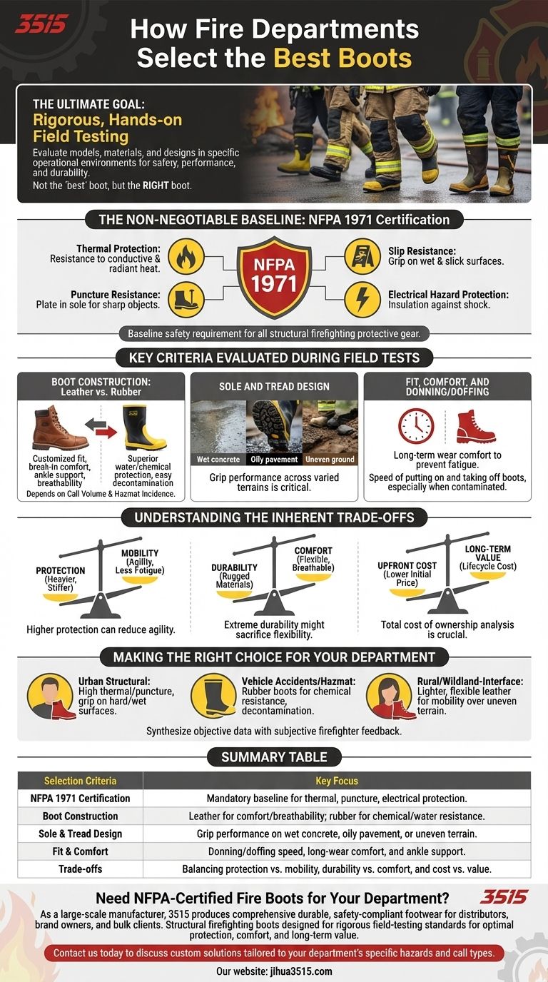 Как пожарные части выбирают ботинки? Руководство по строгому полевому тестированию и стандартам NFPA Визуальное руководство