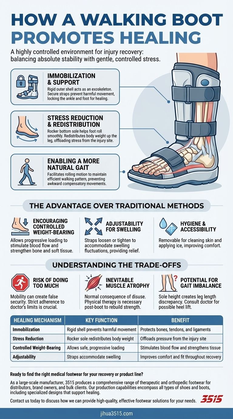 ウォーキングブーツはどのように治癒を促進するのでしょうか？より速い回復の背後にある科学を解き明かす ビジュアルガイド