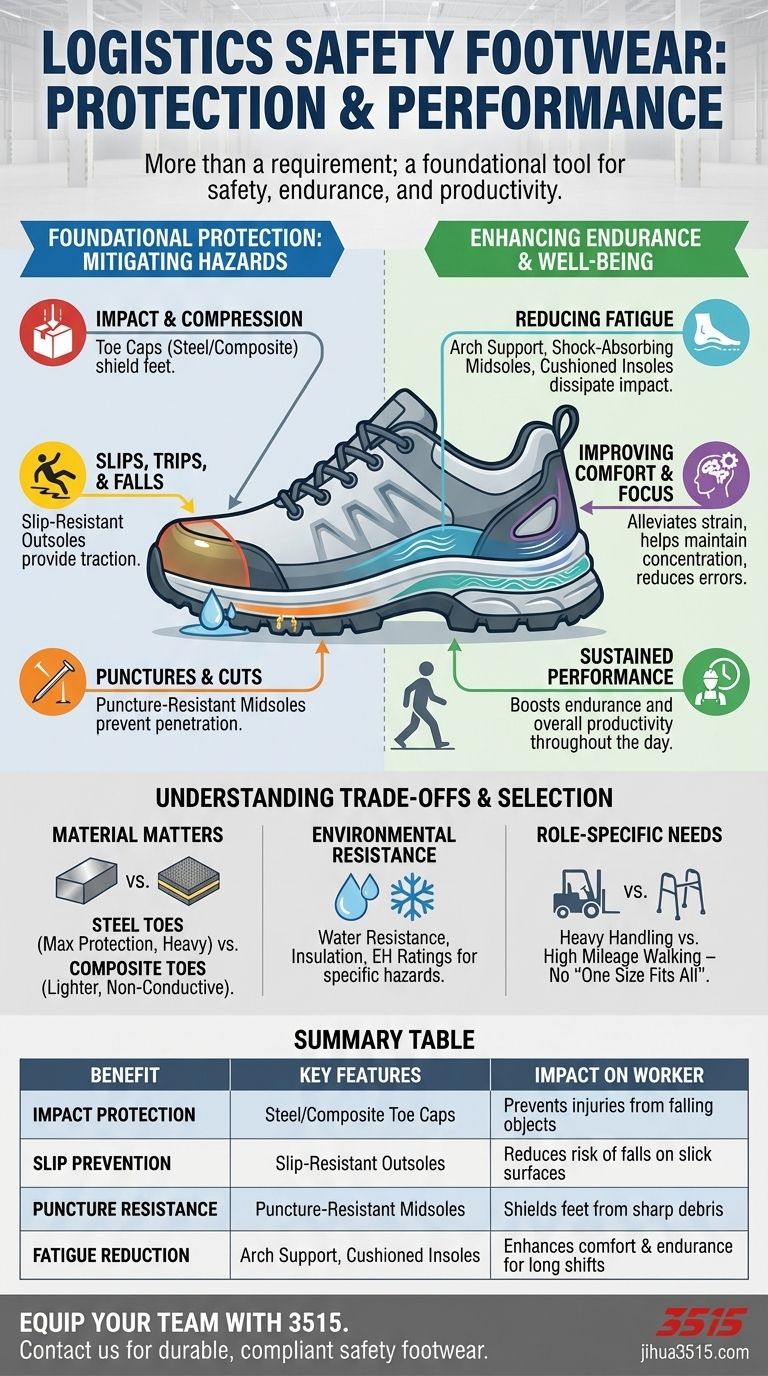 Comment les chaussures de sécurité profitent-elles aux travailleurs de la logistique ? Amélioration de la protection, de l'endurance et de la productivité Guide Visuel
