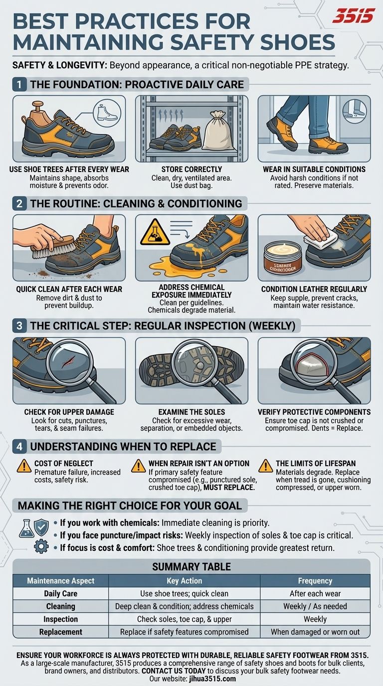 安全靴のメンテナンスのベストプラクティスとは？寿命を延ばし、保護を確保する ビジュアルガイド