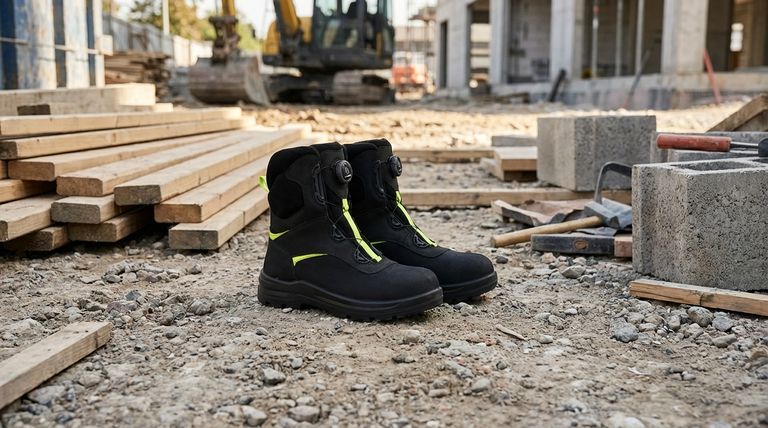 Which type of work boot is recommended if someone is undecided between lace up and pull on? Choose for Safety & Fit