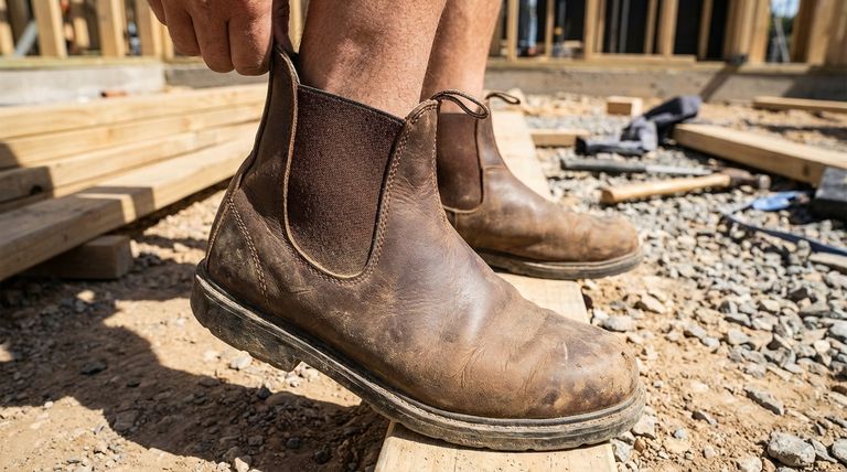 プルオンワークブーツは、幅広の足や甲高に対応できますか?究極の快適フィットを発見してください