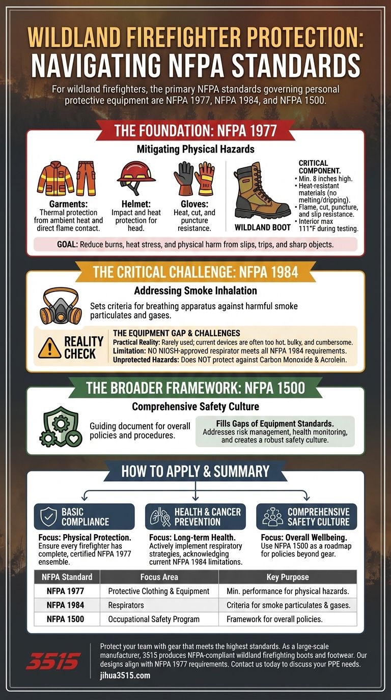 ¿Qué normas de la NFPA se aplican a la protección de los bomberos forestales? Normas clave para EPP y seguridad Guía Visual
