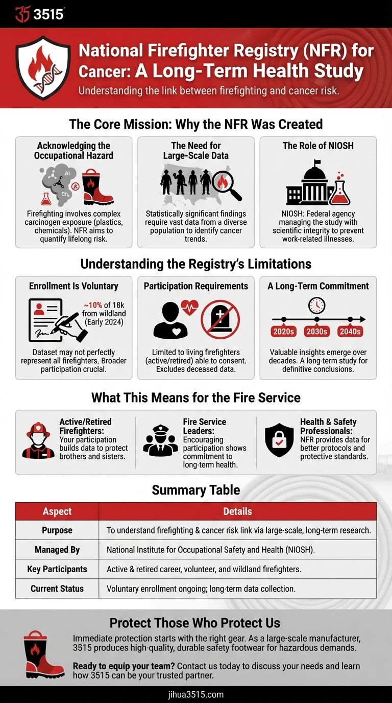 Qu'est-ce que le Registre national des pompiers pour le cancer ? Une étude sanitaire critique pour les pompiers Guide Visuel