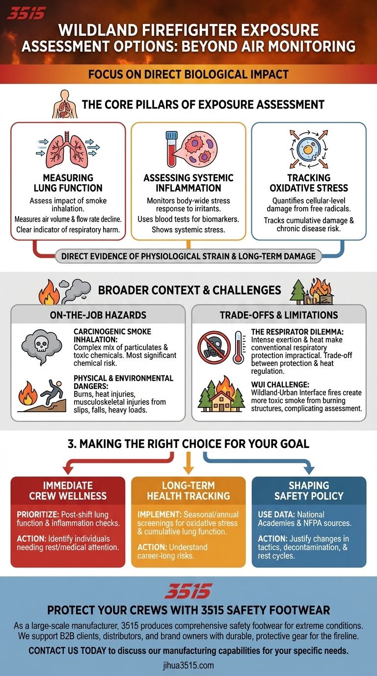 ما هي خيارات تقييم التعرض لرجال إطفاء حرائق الغابات؟ دليل لقياس التأثير البيولوجي دليل مرئي