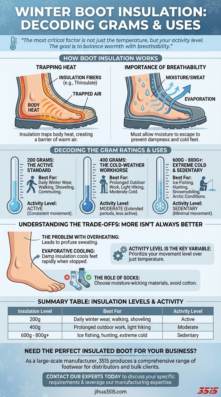 ¿Cuáles son los niveles de aislamiento comunes en las botas de invierno y sus usos? Encuentra el ajuste perfecto para cualquier actividad Guía Visual