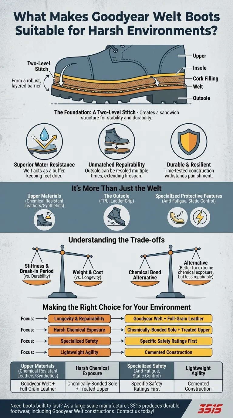 Qu'est-ce qui rend les bottes Goodyear Welt adaptées aux environnements difficiles ? Durabilité et réparabilité inégalées Guide Visuel