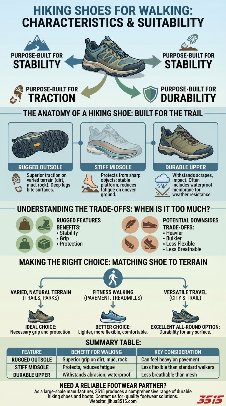 Quelles sont les caractéristiques générales des chaussures de randonnée qui les rendent adaptées à la marche ? Découvrez les caractéristiques clés pour les sentiers et l'utilisation urbaine Guide Visuel