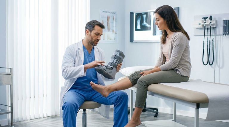 من يجب أن يحدد ما إذا كان حذاء المشي مناسبًا لإصابة ما؟ فقط أخصائي طبي مؤهل.