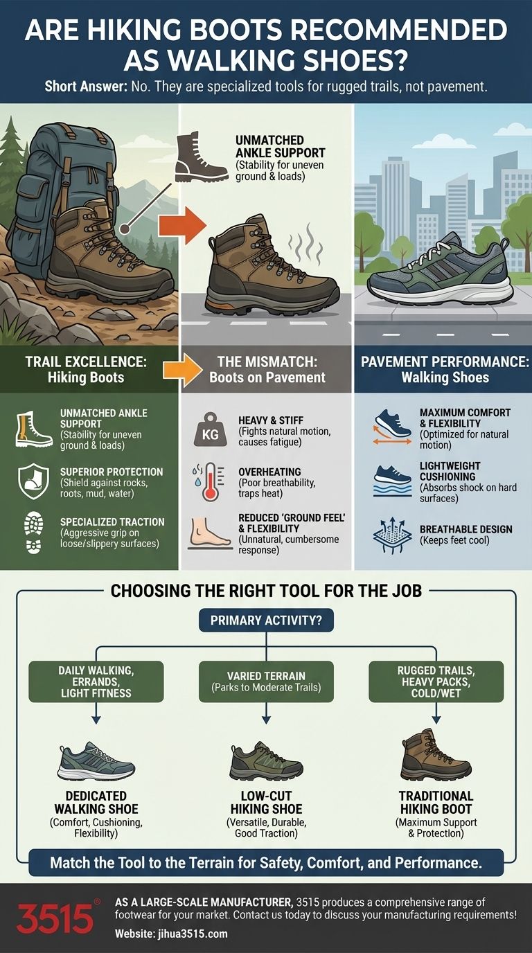 Les chaussures de randonnée sont-elles recommandées comme chaussures de marche ? Pourquoi elles sont mal adaptées pour le trottoir Guide Visuel