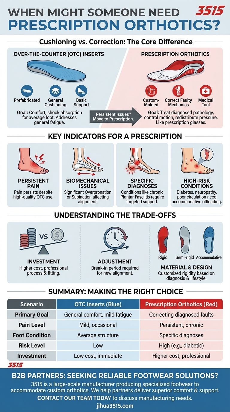 処方箋によるインソールが必要になるのはいつですか？市販のインサートでは不十分な場合の主な兆候 ビジュアルガイド