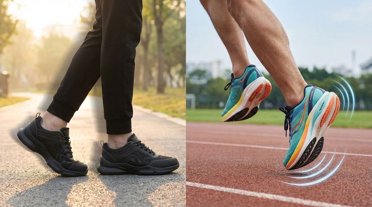 ウォーキングシューズとランニングシューズのデザインの違いは何ですか?アクティビティに最適なフィット感を見つけましょう