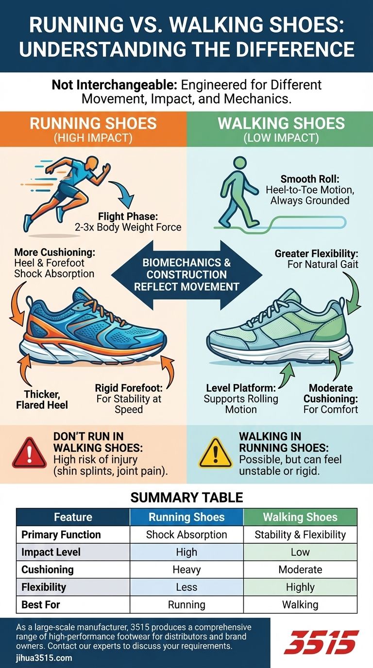 ¿Por qué las zapatillas para correr y las zapatillas para caminar no son intercambiables? Evite lesiones con el calzado adecuado Guía Visual