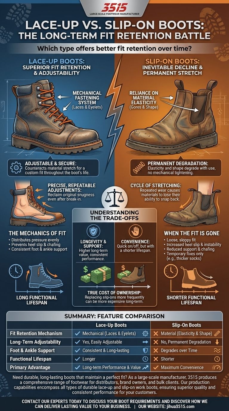 ¿Qué tipo de bota ofrece una mejor retención del ajuste con el tiempo? La respuesta está en el diseño ajustable Guía Visual