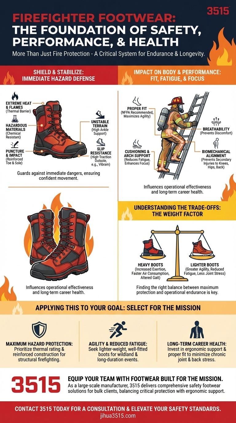 لماذا تعتبر الأحذية المناسبة مهمة لرجال الإطفاء؟ أساس للسلامة والأداء دليل مرئي