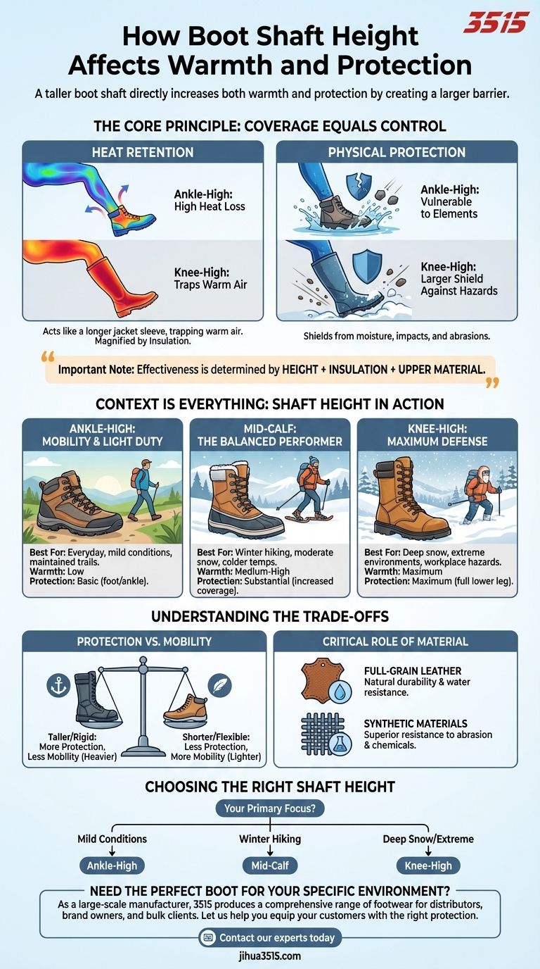 Comment la hauteur de la tige de la botte affecte-t-elle la chaleur et la protection ? Optimisez vos chaussures pour tout environnement Guide Visuel