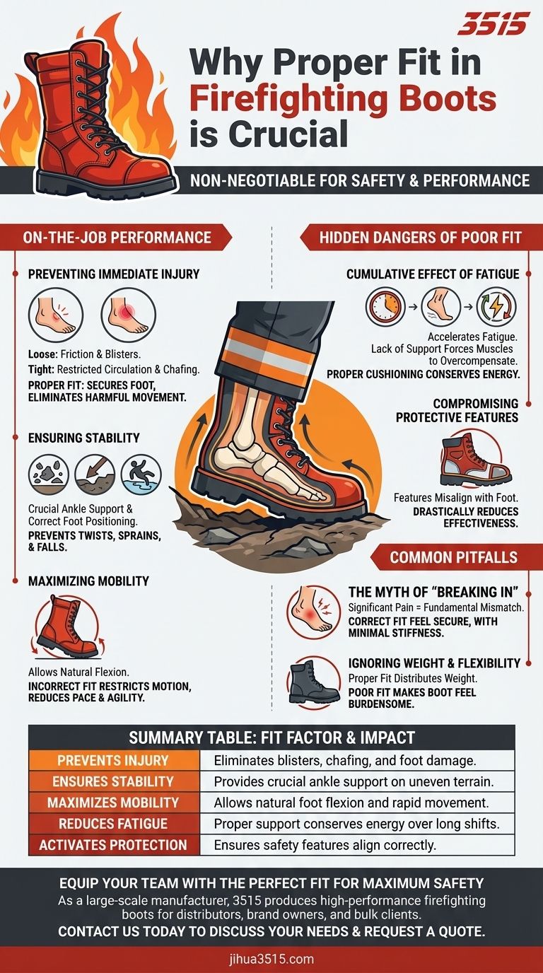 Warum ist die richtige Passform bei Feuerwehrstiefeln wichtig? Maximale Sicherheit und Leistung gewährleisten Visuelle Anleitung