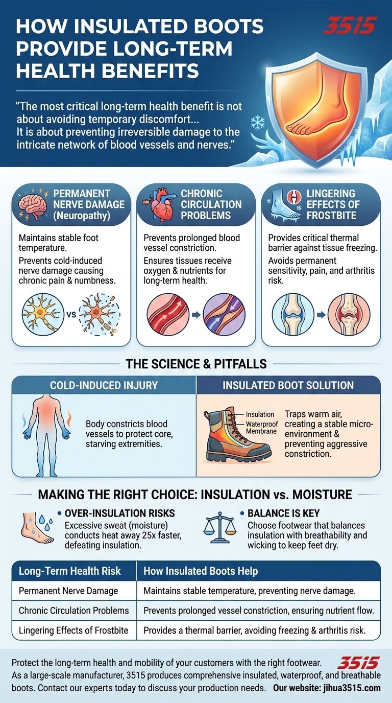 ¿Cómo proporcionan las botas aisladas beneficios duraderos para la salud? Previenen el daño nervioso y las congelaciones. Guía Visual