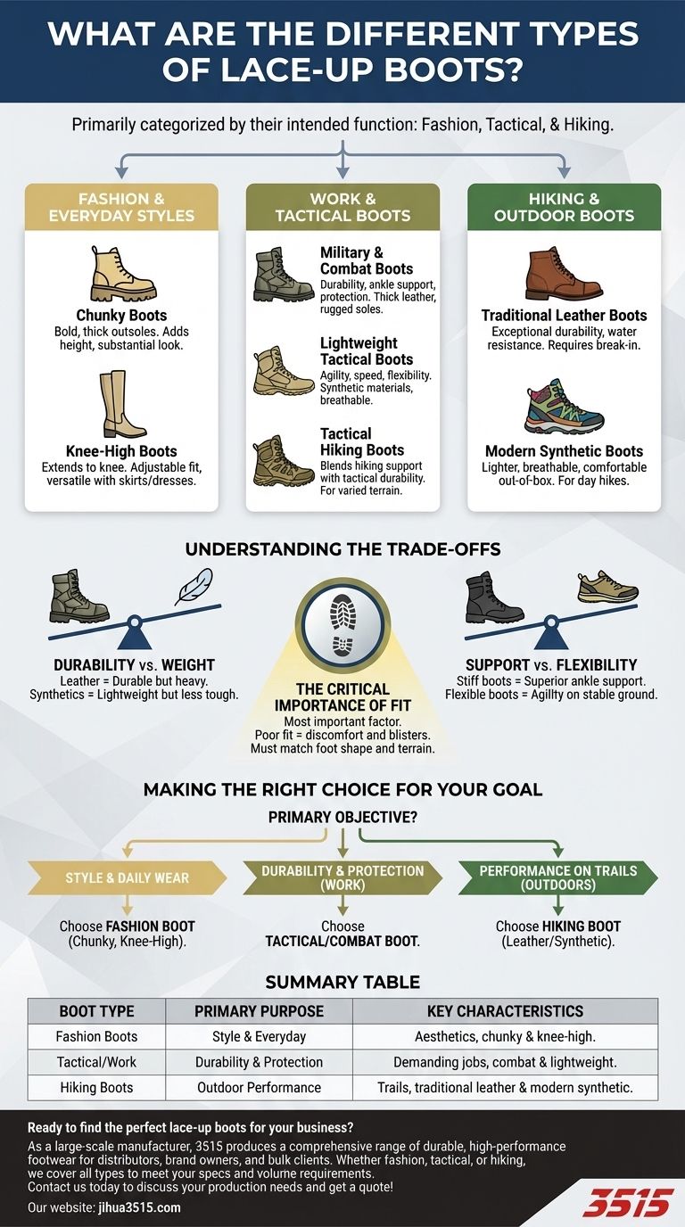 ¿Cuáles son los diferentes tipos de botas con cordones? Encuentra tu ajuste perfecto para moda, trabajo o senderismo Guía Visual