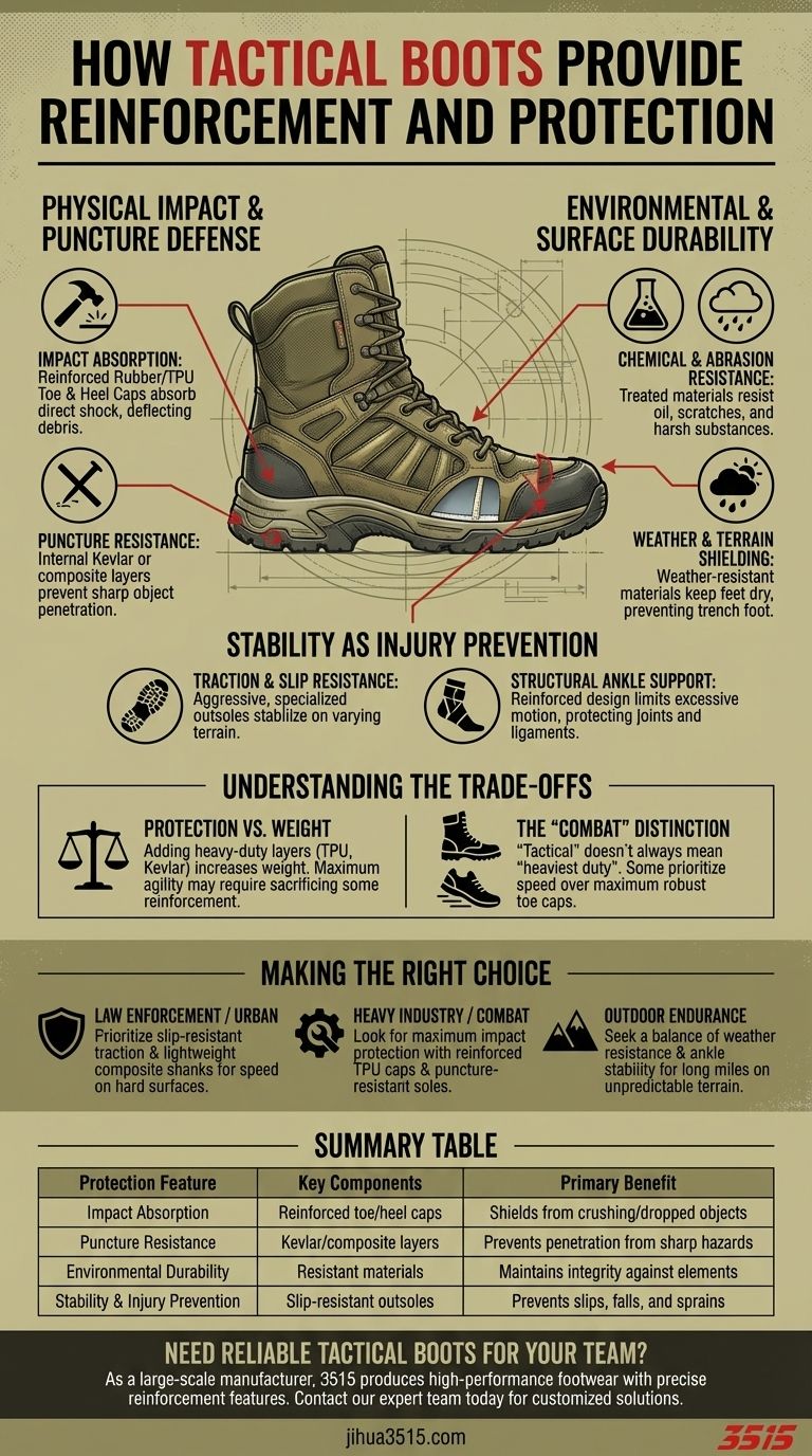 ¿Cómo proporcionan las botas tácticas refuerzo y protección? Una guía de su ingeniería defensiva Guía Visual