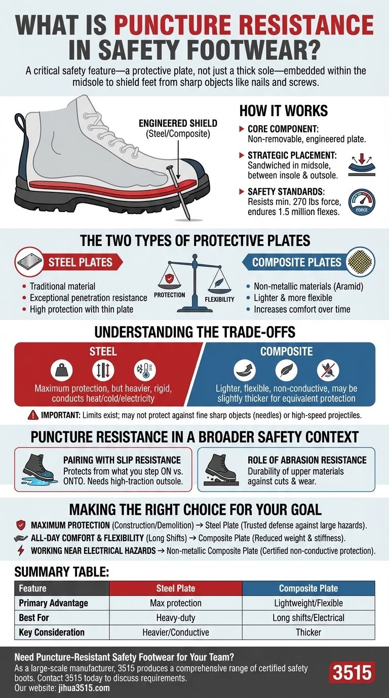 Cos'è la resistenza alla perforazione nelle calzature di sicurezza? La tua guida alla protezione essenziale dei piedi Guida Visiva