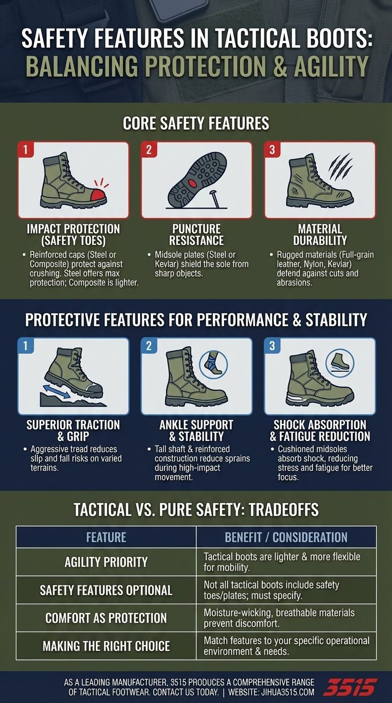 ¿Qué características de seguridad están disponibles en las botas tácticas? Protección esencial para roles exigentes Guía Visual